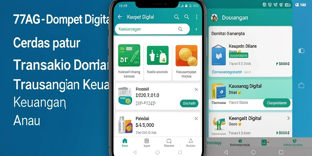 Antarmuka aplikasi 77AG yang intuitif dan modern.