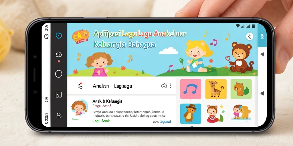 Antarmuka aplikasi CALO288 yang penuh warna dan ramah anak.