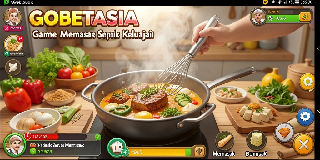 Antarmuka menarik dengan tampilan hidangan siap saji.