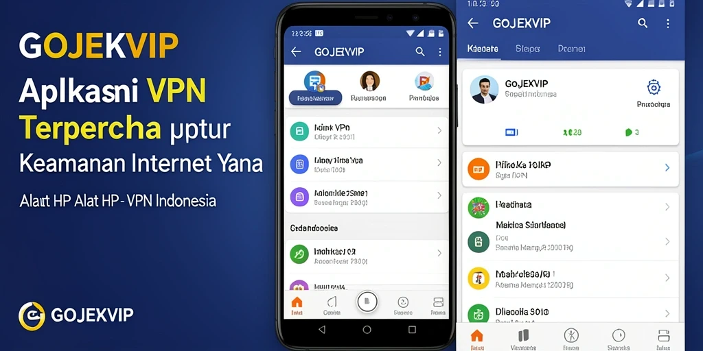 Tampilan antarmuka GOJEKVIP yang efektif dan ramah pengguna.