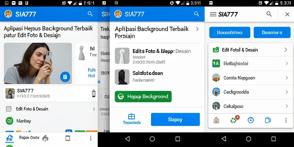 Antarmuka SIA777 untuk fungsi Hapus Background yang intuitif dan efisien.
