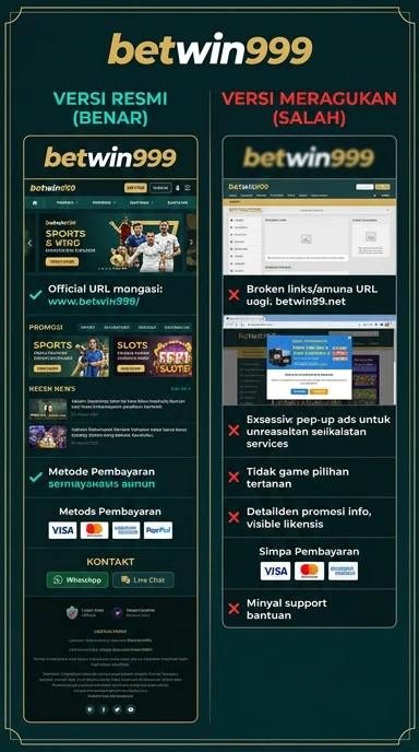 Tampilan kanal resmi betwin999